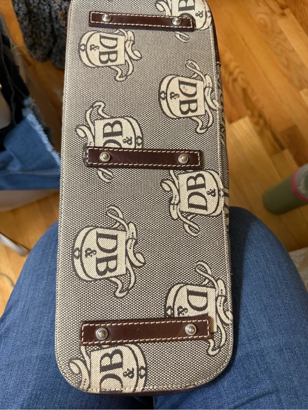 Dooney & Bourke Brown & Tan Logo Dome Satchel